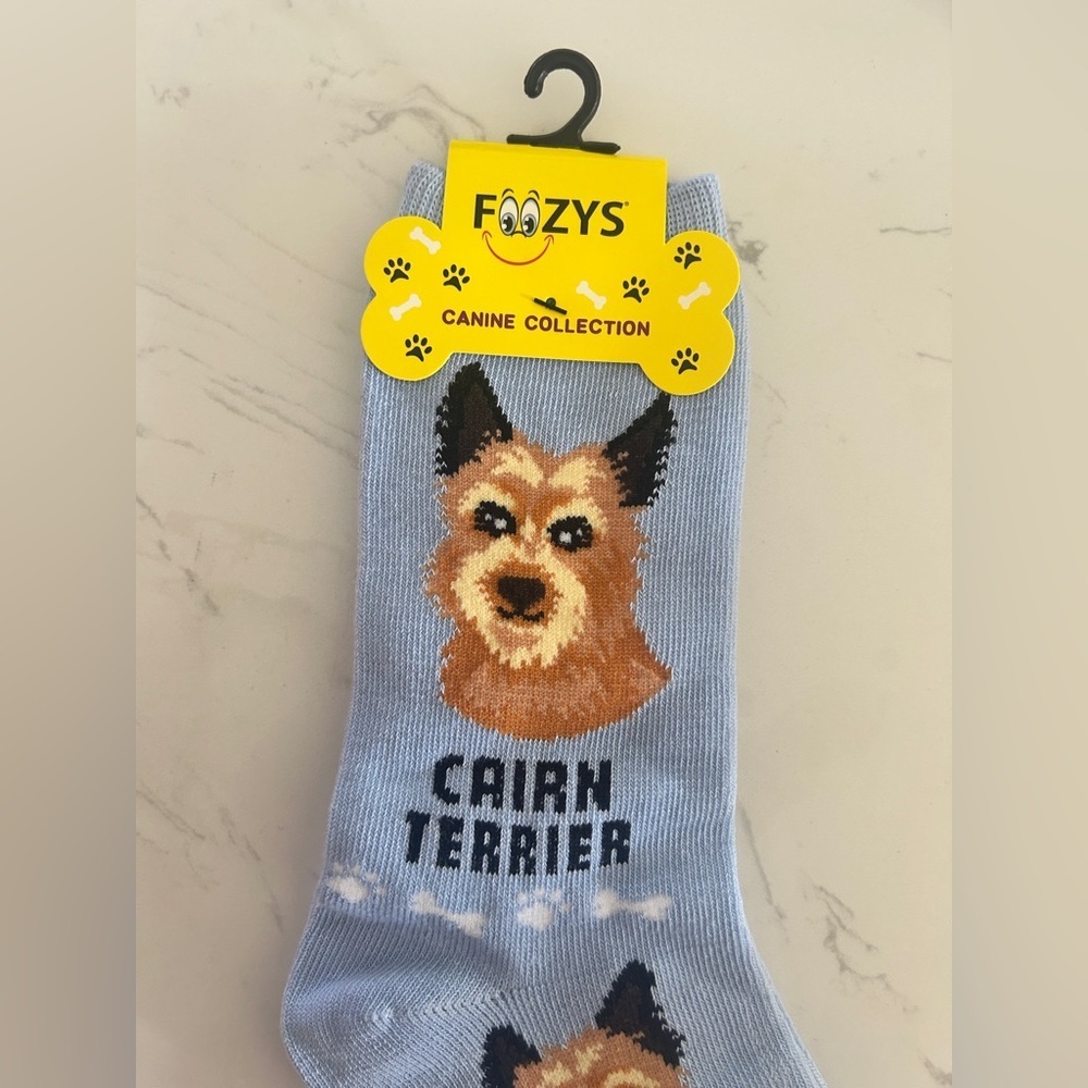 Foozys Cairn Terrier Dog Socks | Unisex Crew Socks | Canine Collection | New - Picture 6 of 7
